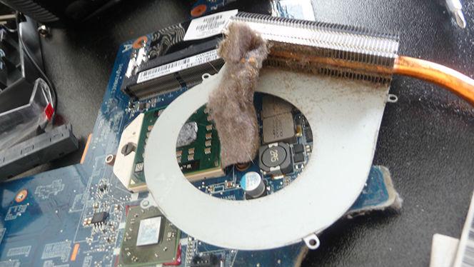 CPU Fan stuck laptop getting over heating